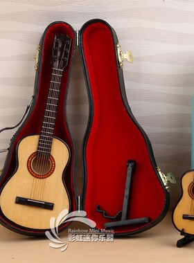 吉他模型相框生日礼物尤克里里迷你乐器摆件汽车车摆送男女朋友