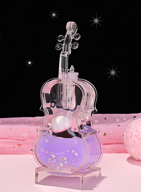 油滴沙漏摆件滴油流油入油漂浮小提琴摆件创意发光学生毕业礼物