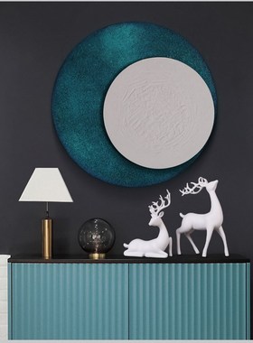 美式招财麋鹿摆件白色抽象简约手工艺品家居客厅酒柜小装饰品艺术