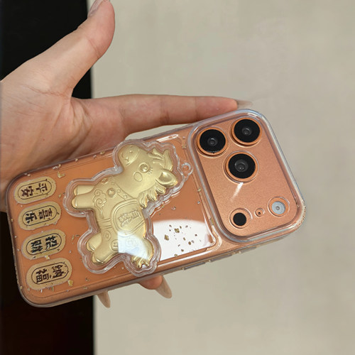 金色小马适用苹果16promax手机壳iPhone15新款17华为mate60荣耀vivos20国潮风oppo13小米15红米note14创意12 - 图1