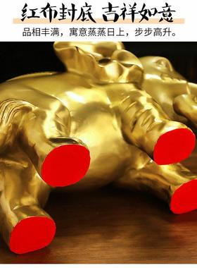 铜象摆件一对黄铜吸水大象吸财象家居乔迁办公室店铺装饰工艺礼品