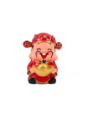 小神仙客厅店铺酒柜五路财神摆件