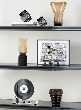 意式轻奢水晶花瓶创意艺术魔方摆件客厅办公室电视柜酒柜软装饰品