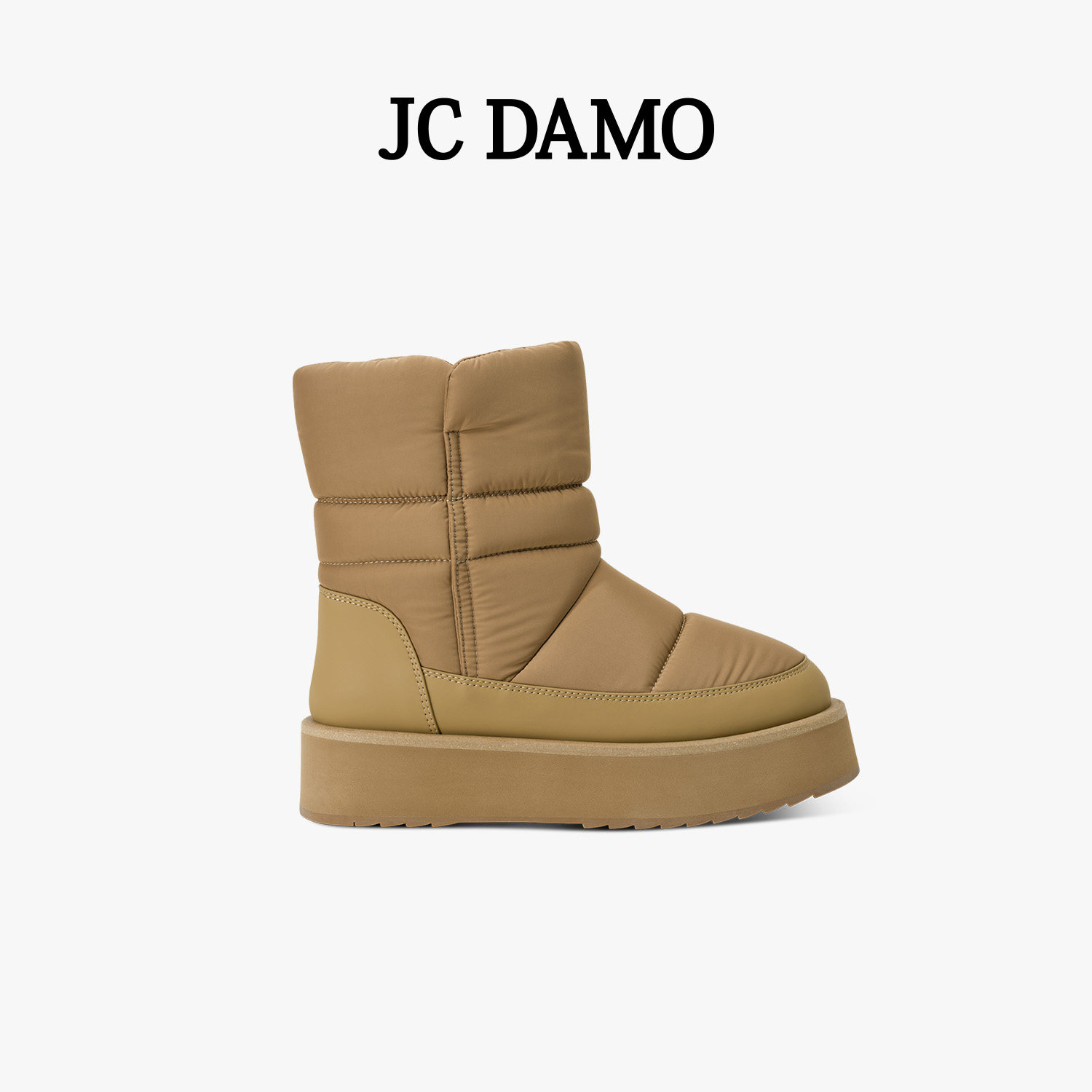 JC DAMO厚底雪地靴冬季加厚加绒防水防滑保暖中筒短靴棉靴女鞋子,淘宝优惠券,粉丝福利购,淘宝优惠卷