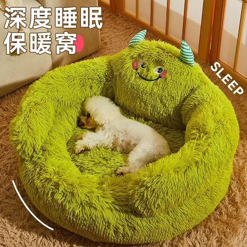 狗窝猫窝冬季保暖宠物窝小怪兽四季通用狗垫子狗狗窝猫咪沙发坐垫 - 图2