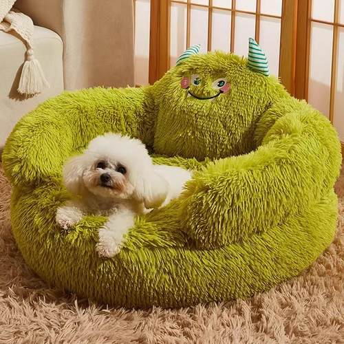 狗窝猫窝冬季保暖宠物窝小怪兽四季通用狗垫子狗狗窝猫咪沙发坐垫 - 图0