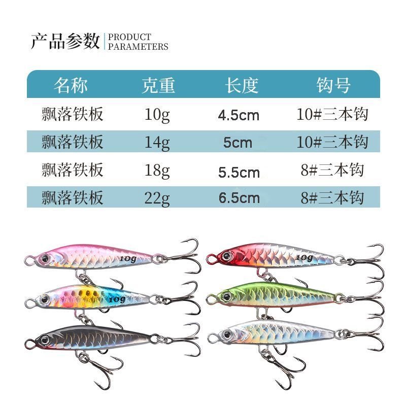 新款铁板路亚饵鱼鳞纹一飘加强钩远投飘落型翘嘴鲈鱼鳜鱼亮片假饵,淘宝优惠券,粉丝福利购,淘宝优惠卷