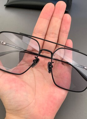 速发太镜浅色黄时百性个尚搭近视太镜男款式复古潮流