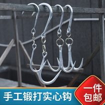 Hanging Meat Hook Stainless Steel Rotatable Home Big Meat Hook Goat Beef Commercial Iron Hook Butcher Pork Hook