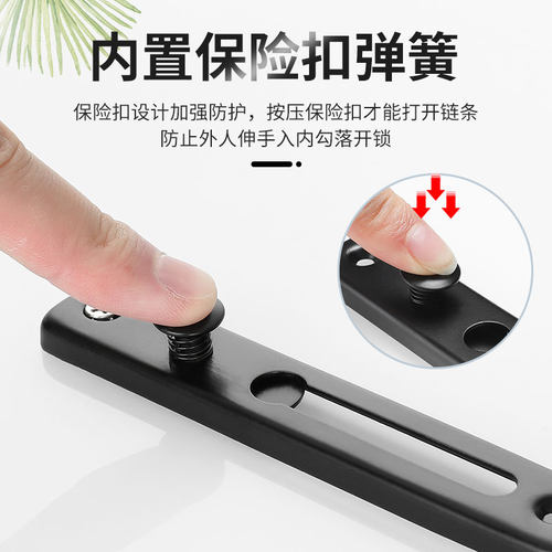 免打孔不锈钢搭扣锁扣老式木门明装插销90度直角推拉门扣门栓门锁 - 图2