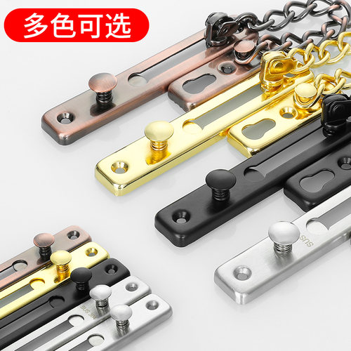 免打孔不锈钢搭扣锁扣老式木门明装插销90度直角推拉门扣门栓门锁 - 图0