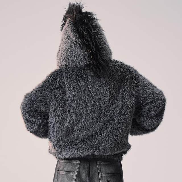 Remedy autumn and winter new thickened national trend fur collar design hooded cotton clothing American trendy brand mohawk jacket for men