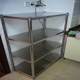 Four-layer stainless steel storage rack floor-standing multi-layer warehouse storage shelf kitchen microwave oven thick rack
