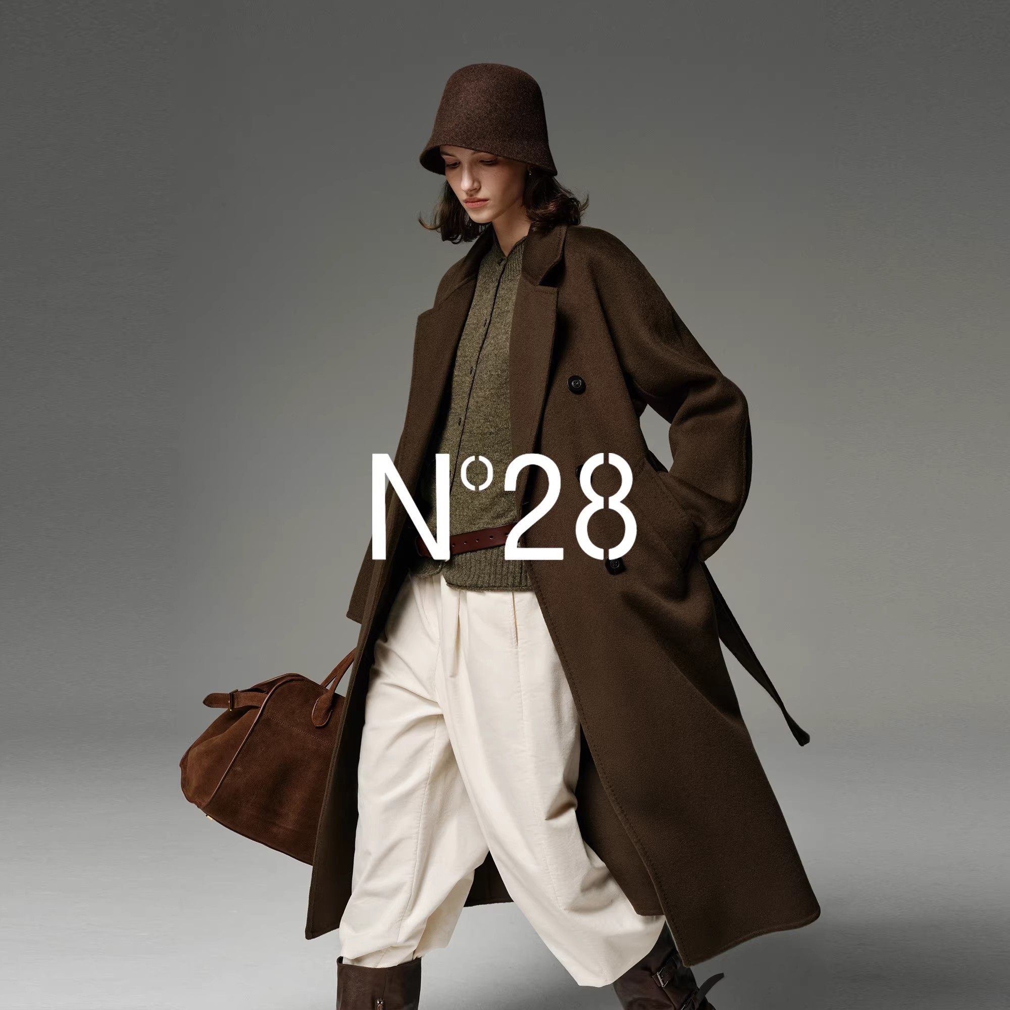 N°28【人生大衣】-羊绒版! （长款）双面呢大衣女士秋冬毛呢外套,淘宝优惠券,粉丝福利购,淘宝优惠卷