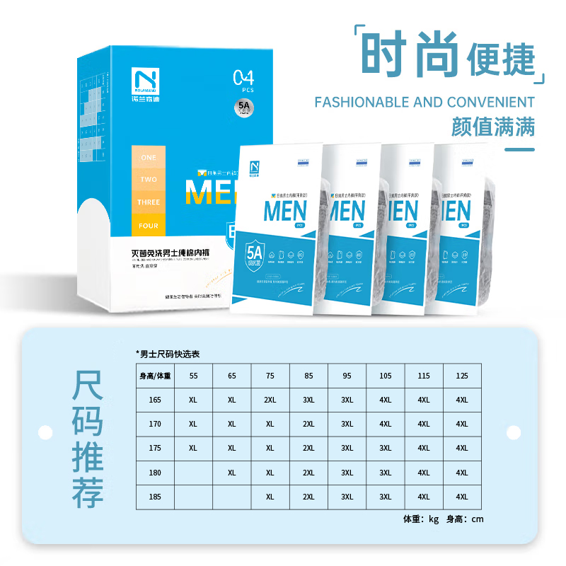 诺兰森迪 一次性内裤纯棉旅行产妇免洗全棉独立包装EO灭菌内裤