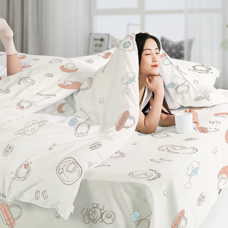 诺兰森迪 苹安喜乐一次性床单被套罩四件套枕套加厚酒店隔脏用品