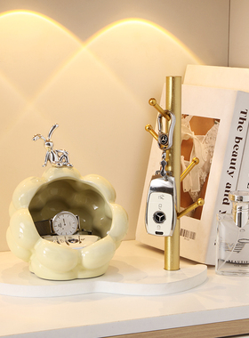 速发入户玄关收纳兔子摆件架口鞋装置物门客厅柜饰品乔迁新居礼品