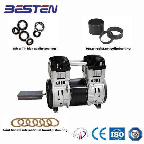 1HP750W直流无油空气压缩机车用打气泵火车直流空压机DC80V72V110 - 图0