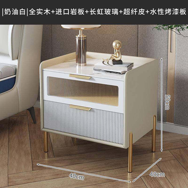 实木岩NZU床头柜现代简约板床物柜轻奢卧室边储小型置物柜极简床,淘宝优惠券,粉丝福利购,淘宝优惠卷