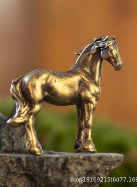 铜合金马苔藓花盆鱼缸微景观摆件动物迷你盆景造景装饰微雕小摆件