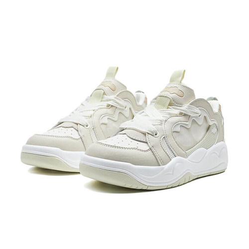 特步正品2025新款女子时尚潮流舒适百搭运动低帮板鞋975218310027 - 图1