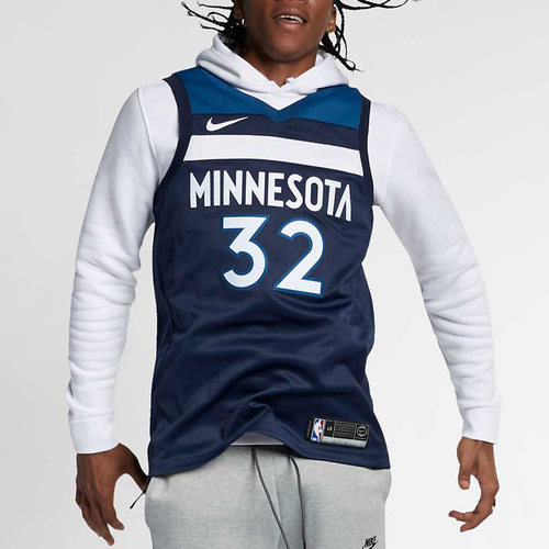 Nike/耐克正品明尼苏达森林狼队SW NBA JERSEY男子球衣864491-420 - 图2