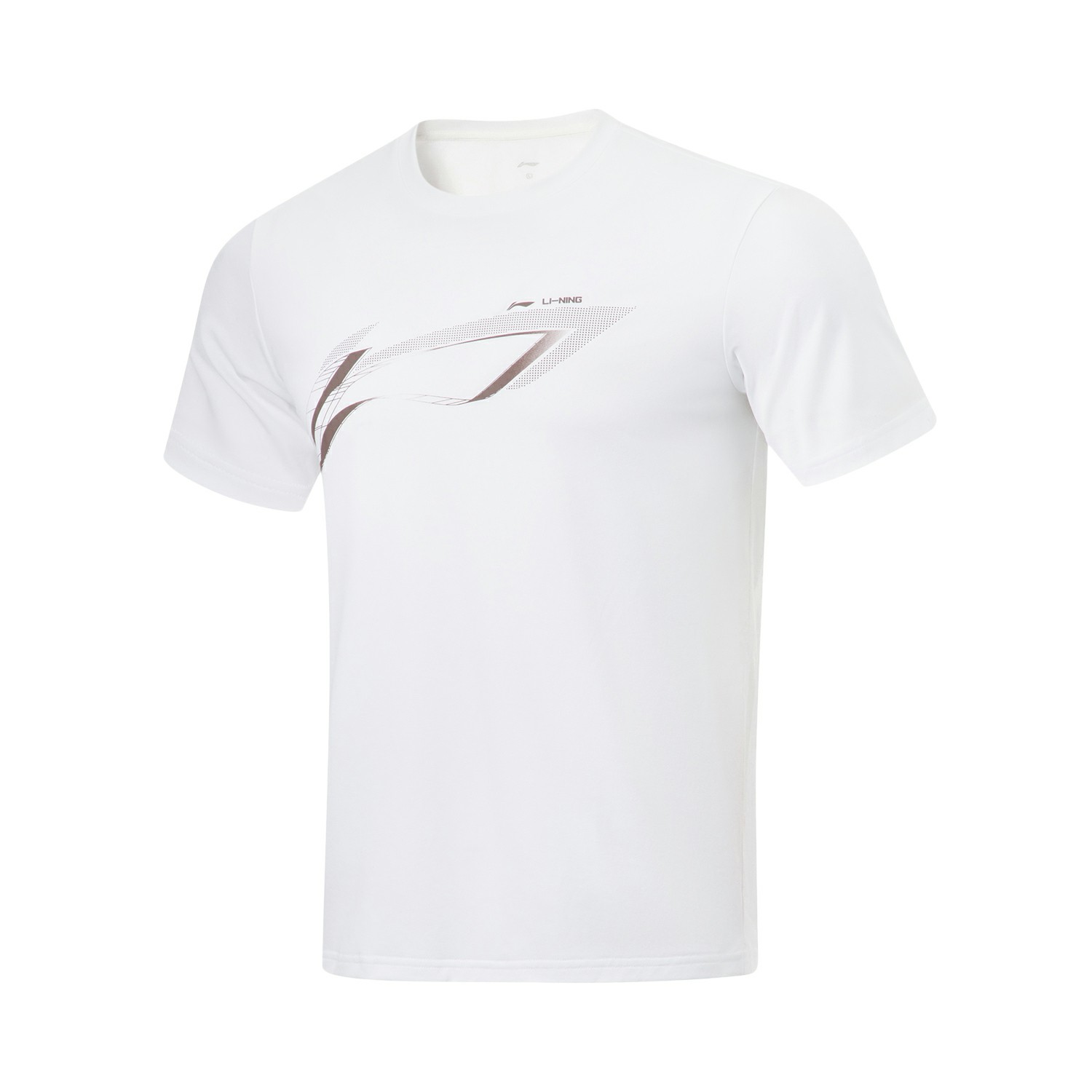 李宁正品健身系列男子运动圆领LOGO印花速干凉爽短袖T恤ATST573-2 - 图3