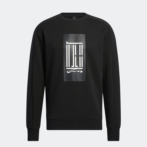 Adidas/阿迪达斯正品WJ LOGO CREW 男子运动套头卫衣HN8968 - 图1