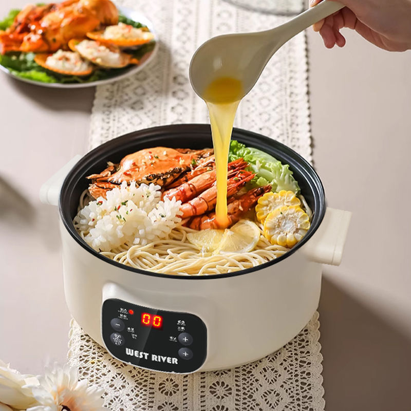 德国智能电热锅电炒锅多功能一体炒菜锅电火锅宿舍料理蒸煮电煮锅-图2