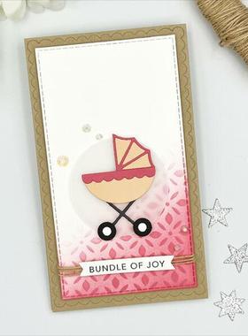 蓝鲸婴儿车衣服切割刀模cuttingdiesscrapbooking压花刀模