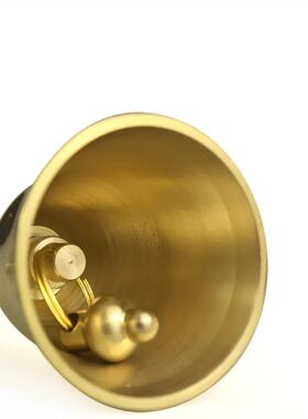 新款五芒星黄铜手摇铃金属祭坛铃铛仪式摆件餐厅铃呼叫提醒铃外贸