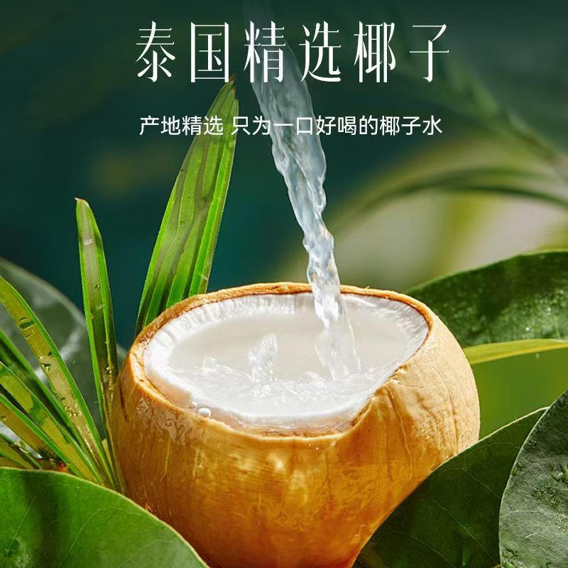 if椰子水茉莉香米风味0脂肪泰国进口350ml*12瓶整箱果汁网红饮料 - 图0