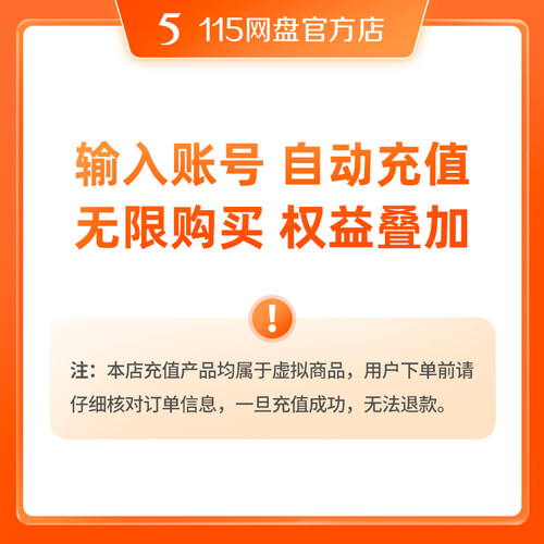 115网盘 1年VIP 年费会员 含5TB空间 专享提速通道 自动充值 - 图3