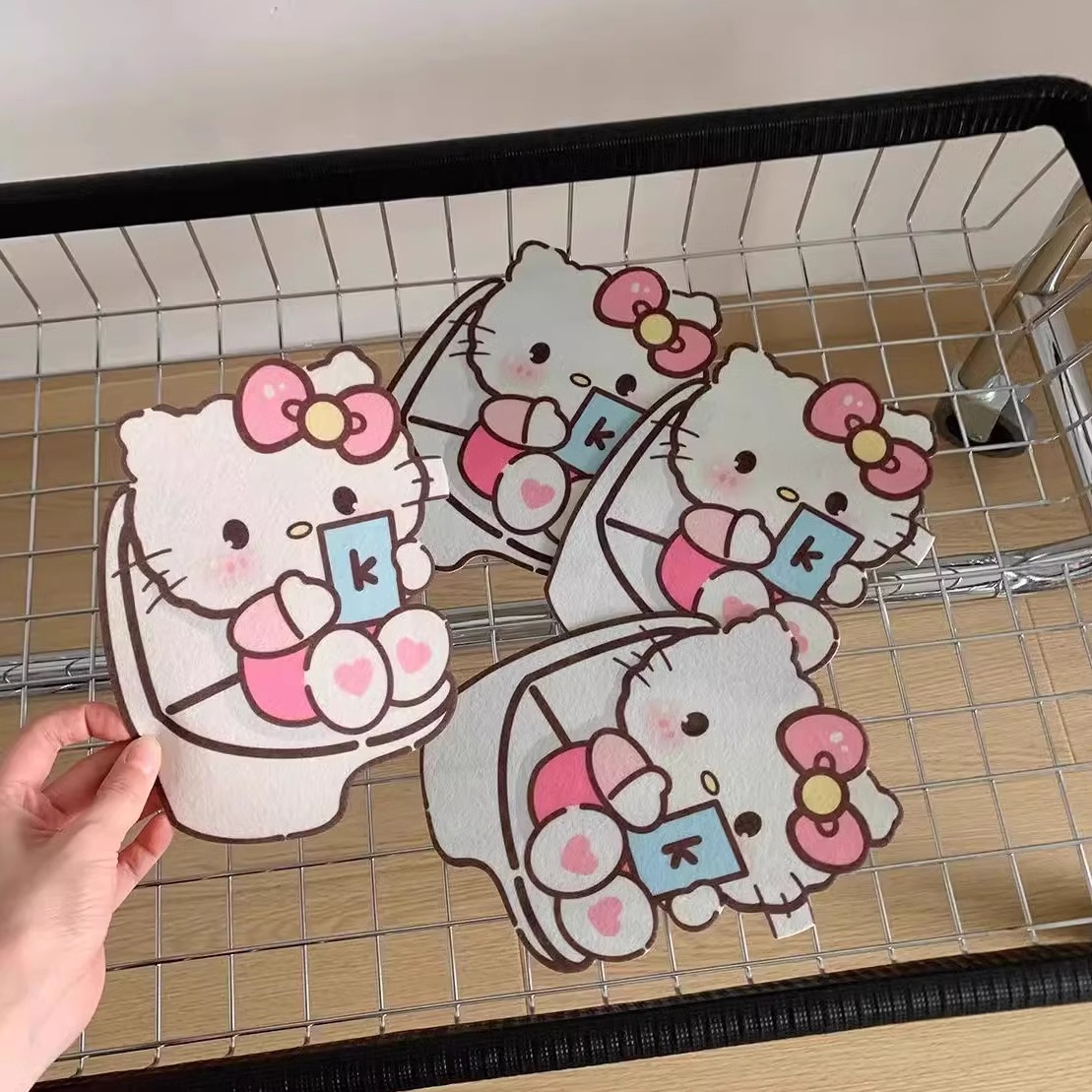 hellokitty马桶除臭贴卫生间香薰片厕所装饰卡通贴纸防水消臭留香 - 图2