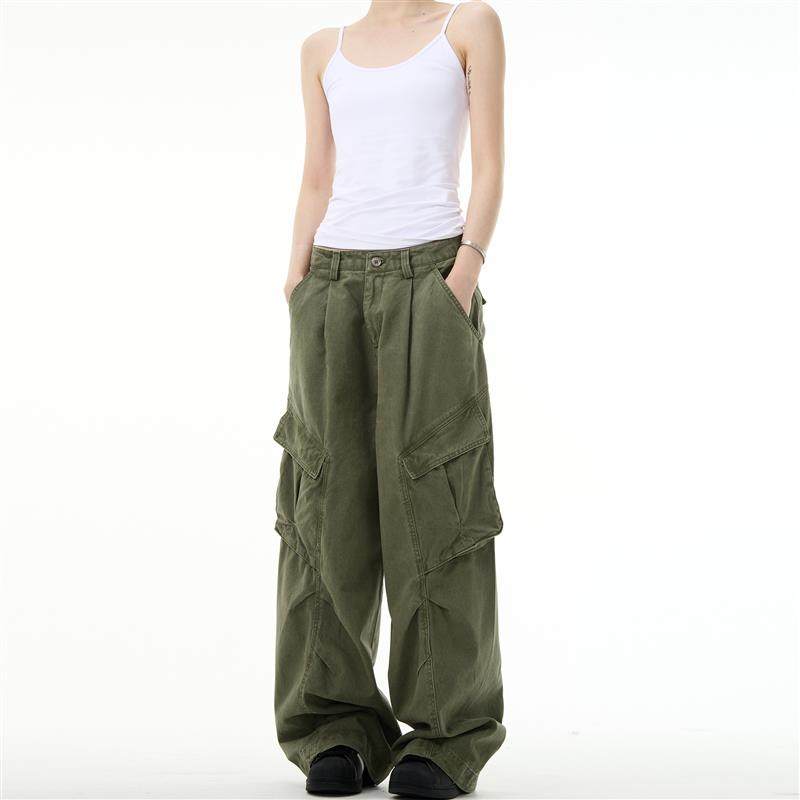 MADWITCH美式复古解构设计感工装裤男女宽松休闲褶皱直筒垂感裤子,淘宝优惠券,粉丝福利购,淘宝优惠卷