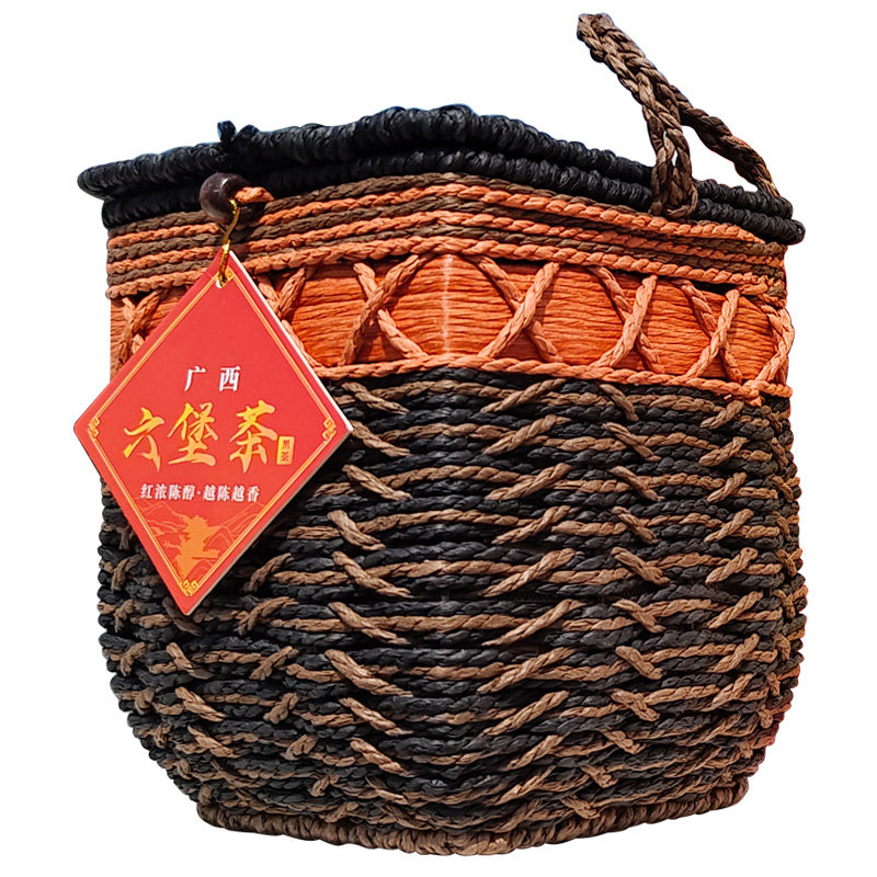 【官方】广西梧州特产陈年正品六堡茶黑茶箩筐礼盒装茶厂茶叶500g,淘宝优惠券,粉丝福利购,淘宝优惠卷