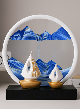 速发贝沙公一帆风顺汉漏流沙画陶瓷摆饰客厅办美室装饰品乔迁新居