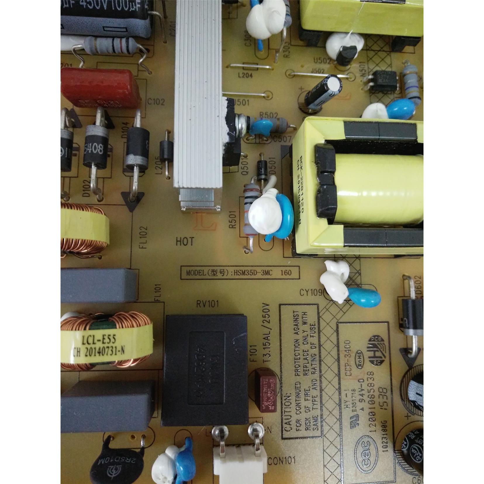 HSM35D-3MC 160 LED48C2080i电源板XR7.820.303V  JCM35D-3MC 160 - 图2