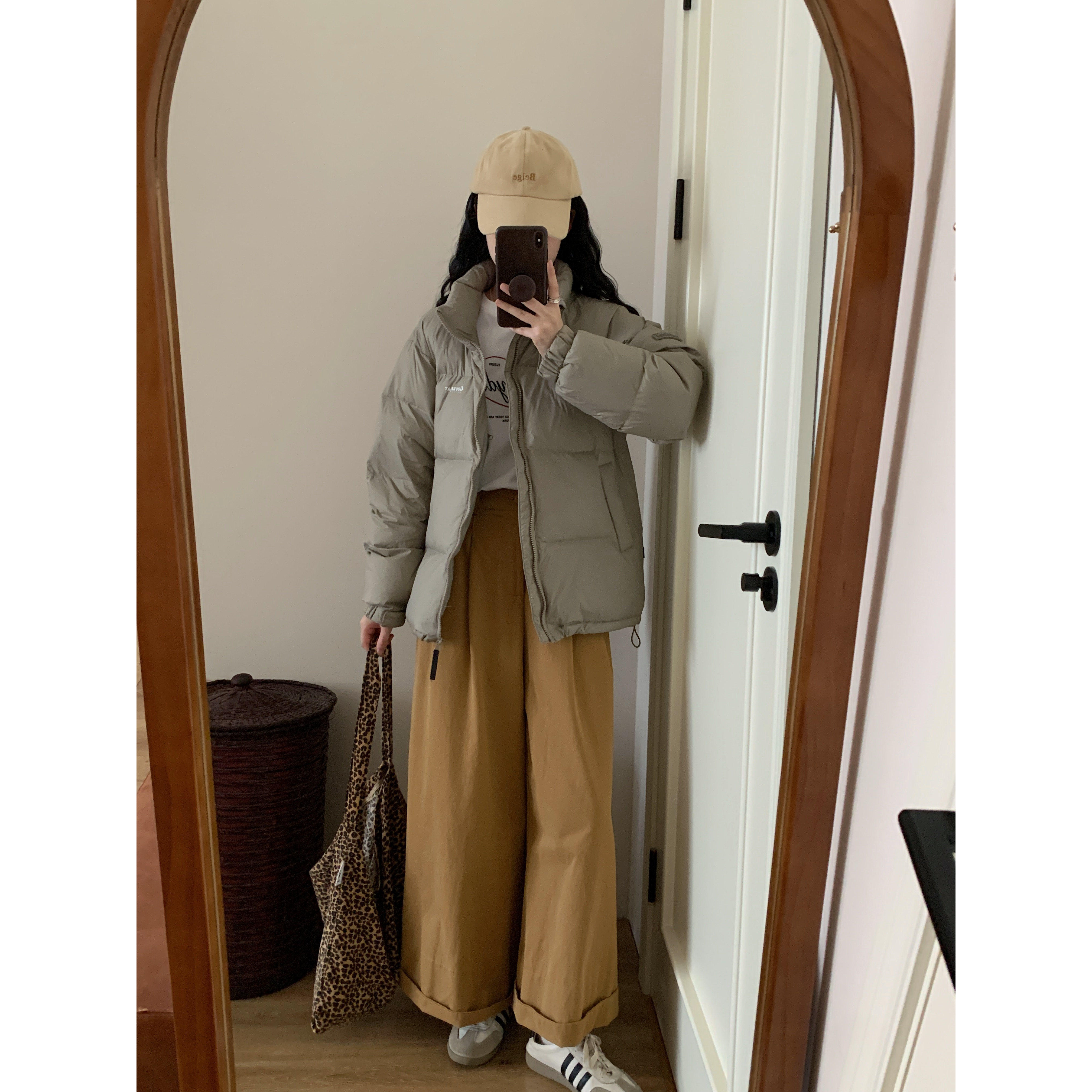 潮牌短款羽绒服女2025新款加厚面包服潮牌冬季情侣款外套韩版宽松