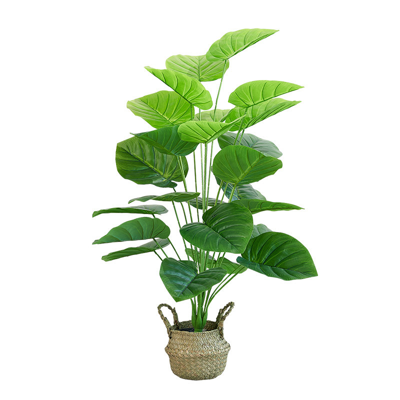 仿真绿植摆件龟背竹盆栽叶子客厅小型落地植物高端轻奢室内假花树,淘宝优惠券,粉丝福利购,淘宝优惠卷