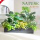 Simulated green plants, artificial flowers, landscaping, balcony decoration and fence