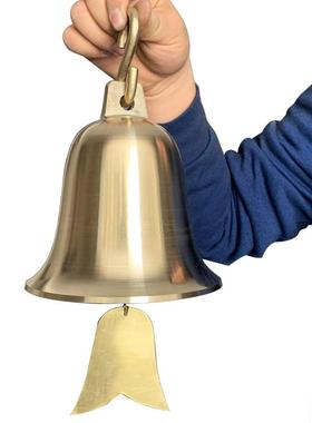 厂家黄铜圆口铜风铃大号寺庙宝塔学校上课用挂件铜钟铜铃铛