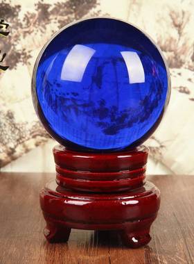 绿色水球饰品绿色水晶玻室璃透LRR晶明球入办公搬迁新口家家居装