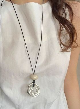 韩系ins风简约不规则几何项链配