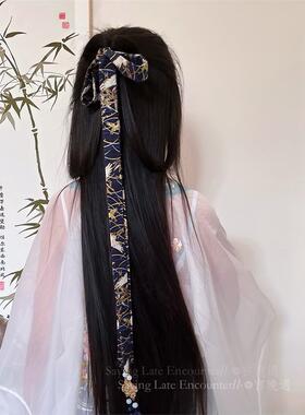 中国风红色束发发带古风