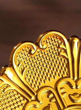 金色莲花福字供果盘水果供盘家用塑料盘用品供奉系列用品厂价直销