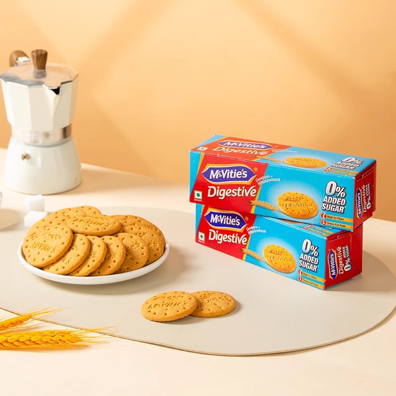 Mcvities麦维他0蔗糖添加消化饼干150g 办公休闲零食下午茶