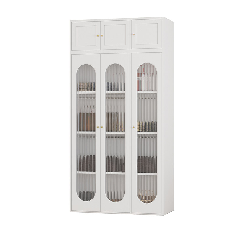 法式奶油风衣柜长虹玻璃钢制柜儿童储物柜家用卧室大容量储物衣柜,淘宝优惠券,粉丝福利购,淘宝优惠卷