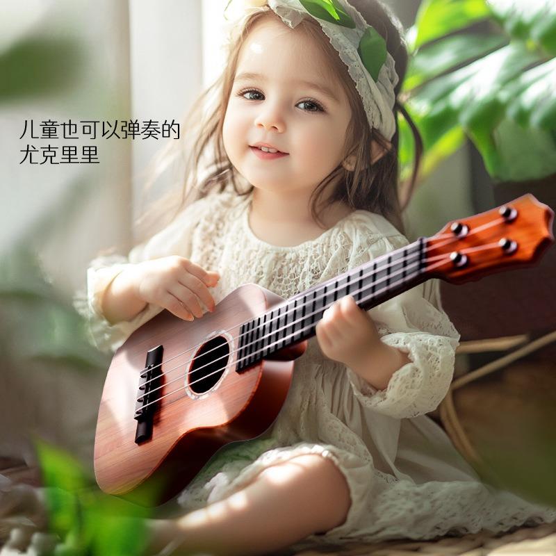 儿童可弹奏尤克里里初学者小吉他玩具启蒙早教音乐乐器幼儿园礼品 - 图0