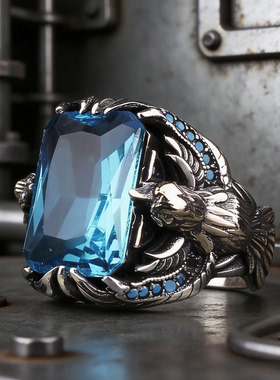 时尚个性环保合金简约精美欧美鹰戒指拍戏饰品